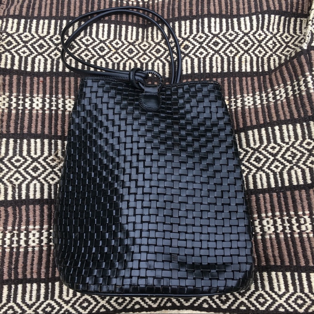 Black woven LORD & TAYLOR bag